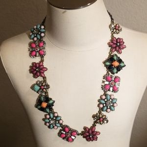 Loft Enamel & Crystal Statement Necklace